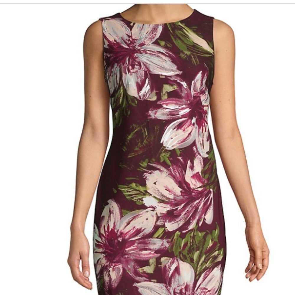 COPY - Calvin Klein - Floral Sleeveless Sheath Dress